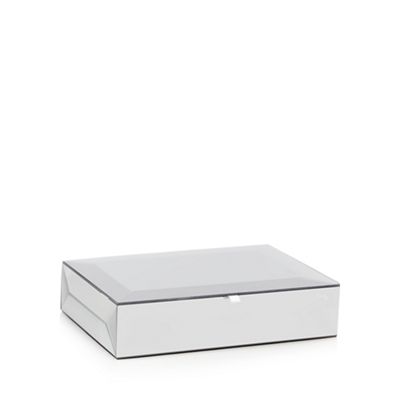 Medium smoked bevelled jewellery box